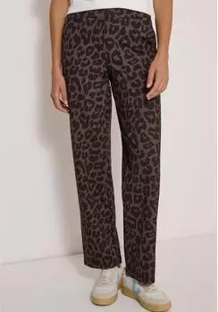 Cecil High Waist Straight Leg Hose mit Leo-Muster (CCB38094627750)