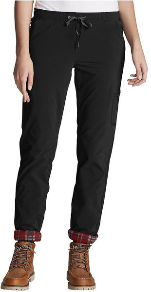 Eddie Bauer Flexion Hose mit Polar-Fleecefutter mit Gummibund Schwarz (91111056-100)