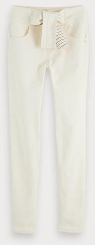 Scotch & Soda Skinny Jeans mit Bindegürtel | High Rise Skinny Fit antique white (156358)