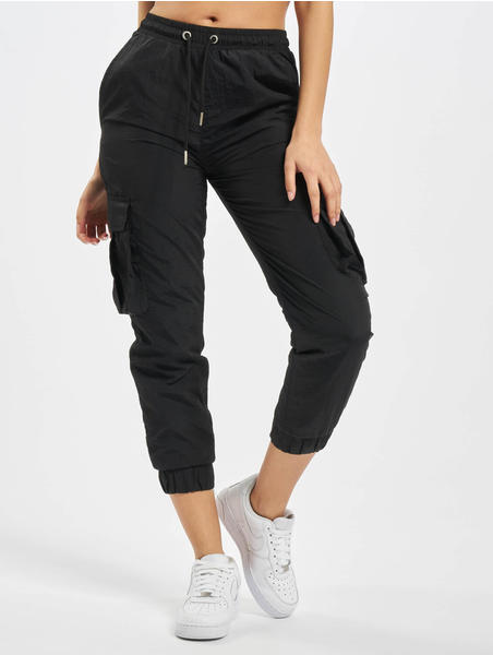Urban Classics Ladies High Waist Crinkle Nylon Pants black (TB3636-00007)