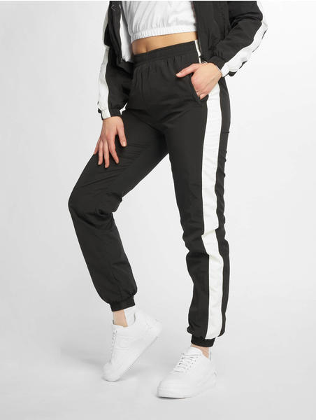 Urban Classics Sweatpants Striped Crinkle black (TB2661-BLKWHT)