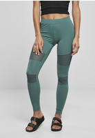 URBAN CLASSICS Leggings Urban Classics Damen Ladies Tech Mesh Leggings (1-tlg) gr&uuml;n