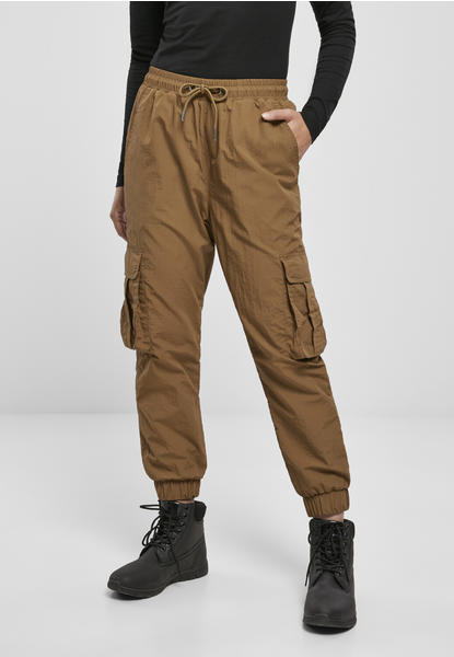 Urban Classics Ladies High Waist Crinkle Nylon Cargo Pants (TB3636-02756-0042) midground
