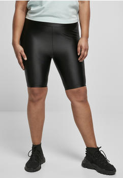 Urban Classics Ladies Highwaist Shiny Metallic Cycle Shorts (TB4342-00007-0037) black