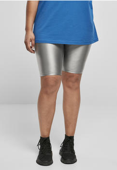 Urban Classics Ladies Highwaist Shiny Metallic Cycle Shorts (TB4342-03158-0037) darksilver