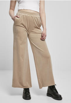 Urban Classics Ladies High Waist Straight Velvet Sweatpants (TB4530-03257-0037) softtaupe