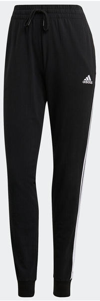 Adidas Essentials Single Jersey 3-Stripes Pants black/white