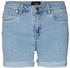 Vero Moda Luna Fold Mid Waist Shorts (10279489) blue