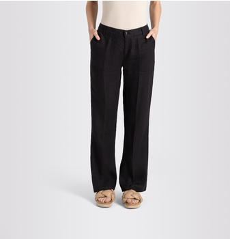 MAC JEANS - NORA, Pure linen (4602-00-0294-090) schwarz