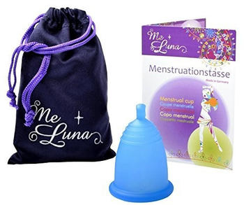 Me Luna Menstruationstasse Classic - Kugel - Blau - Größe L