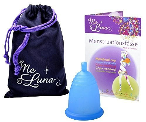 Me Luna Menstruationstasse Classic - Kugel - Blau - Größe L