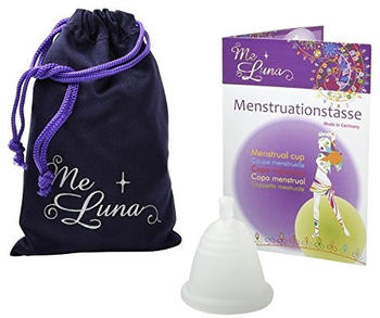 Me Luna Menstruationstasse Classic - Kugel - Transparent - Größe Shorty M