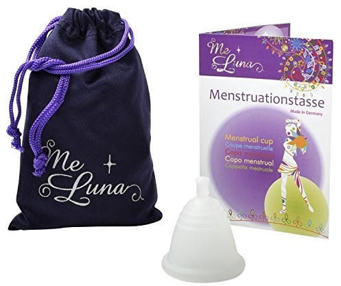 Me Luna Menstruationstasse Classic - Kugel - Transparent - Größe Shorty M