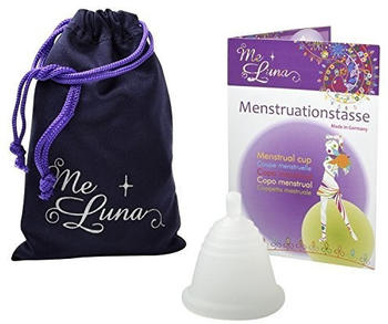 Me Luna Menstruationstasse Classic - Kugel - Transparent - Größe Shorty L