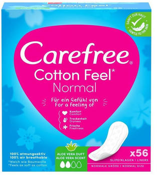 Carefree Cotton Feel Normal Aloe Slipeinlagen (5 x 56 Stk.)