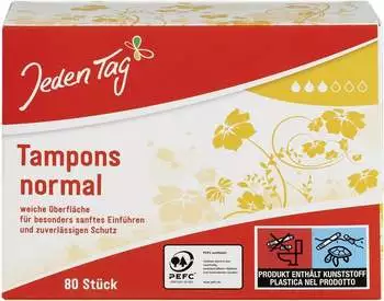 Jeden Tag Tampons 80 St&uuml;ck, normal