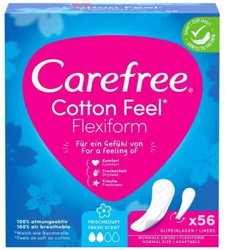 Carefree Cotton Feel Flexiform mit Frischeduft Slipeinlagen normal (56 Stk.)