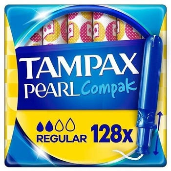 Tampax Pearl Compak Regular Tampon mit Applikator (128 Stk.)