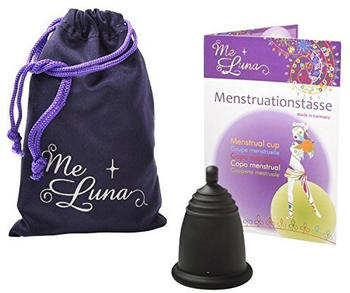 Me Luna Menstruationstasse Classic - Kugel - Schwarz - Größe S