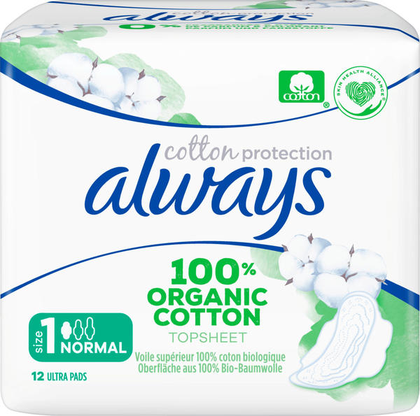 Always Ultra-Binde Cotton Protection Normal mit Flügel (12 Stk.)