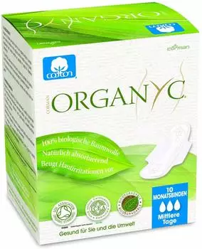 Organyc 10 Monatsbinden mittlere Tage