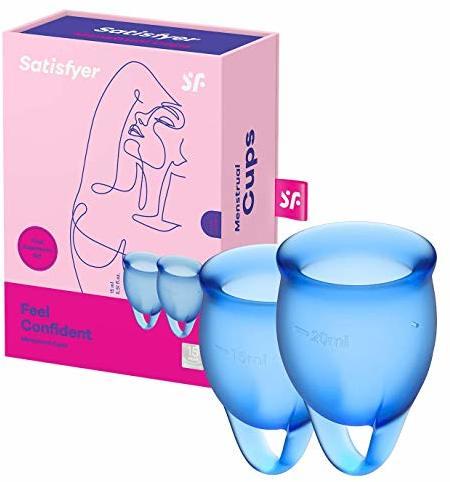 Satisfyer Feel Confident Menstrual Cup (15 ml + 20 ml) Blue