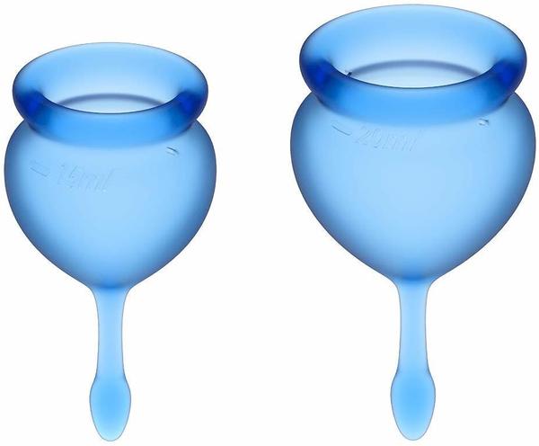 Satisfyer Feel Good Menstrual Cup (15 + 20 ml) dark blue