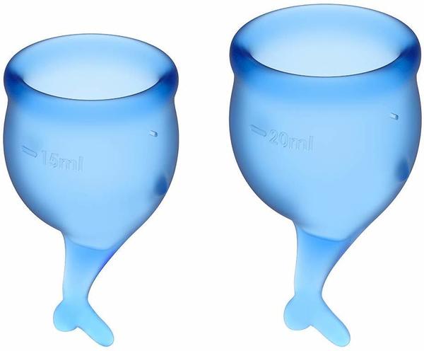 Satisfyer Feel Secure Menstrual Cup (15 + 20 ml) dark blue