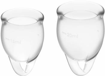 Satisfyer Feel Confident Menstrual Cup (15 ml + 20 ml) Transparent