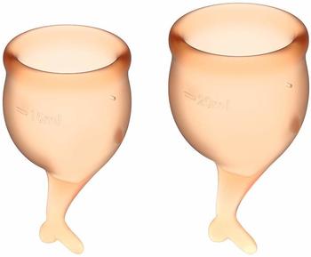 Satisfyer Feel Secure Menstrual Cup (15 + 20 ml) orange