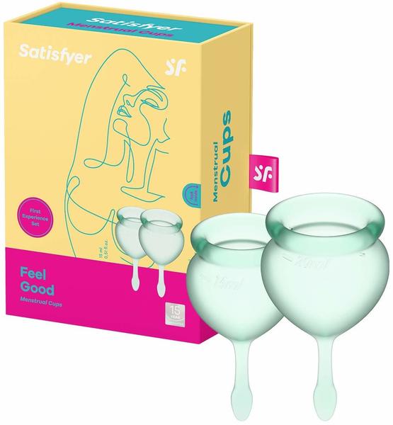 Satisfyer Feel Good Menstrual Cup (15 + 20 ml) light green