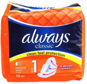 Always Maxi Classic Normal Pads 10 Pack