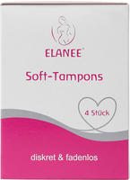 ELANEE Tampons Soft-Tampons, Normal, fadenlos, aus Schaumstoff, 4 St&uuml;ck