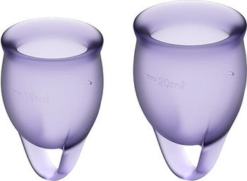 Satisfyer Feel Confident Menstrual Cup (15 ml + 20 ml) Purple
