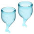 Satisfyer Feel Secure Menstrual Cup (15 + 20 ml) light blue