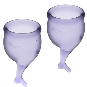 Satisfyer Feel Secure Menstrual Cup (15 + 20 ml) violet