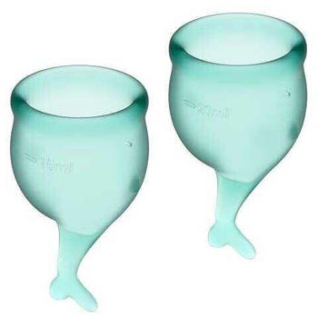 Satisfyer Feel Secure Menstrual Cup (15 + 20 ml) light green