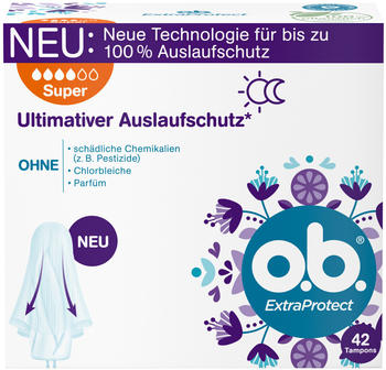 o.b. Tampons Extra Protect Tag+Nacht Super (42 Stk.)