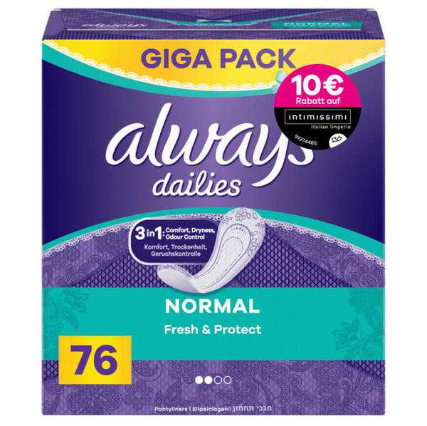 Always Dailies Fresh & Protect Normal Giga Pack (76Stk.)