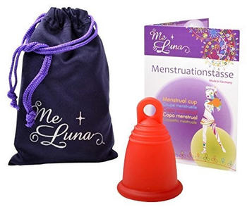 Me Luna Menstruationstasse Classic - Ring - Rot - Größe L