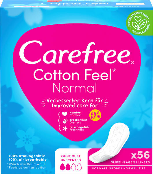 Carefree Cotton Feel Normal Slipeinlagen (56 Stk.)