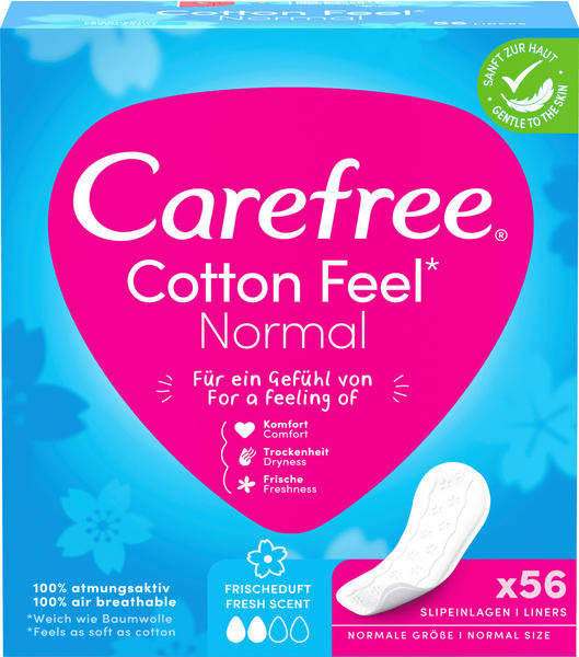 Carefree Slipeinlagen Cotton Feel Normal mit Frischeduft (56 Stk.)