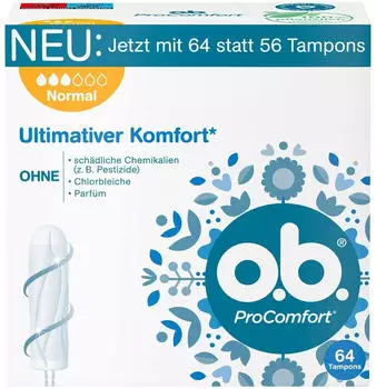 o.b. ProComfort Normal Tampons (64 Stk.)