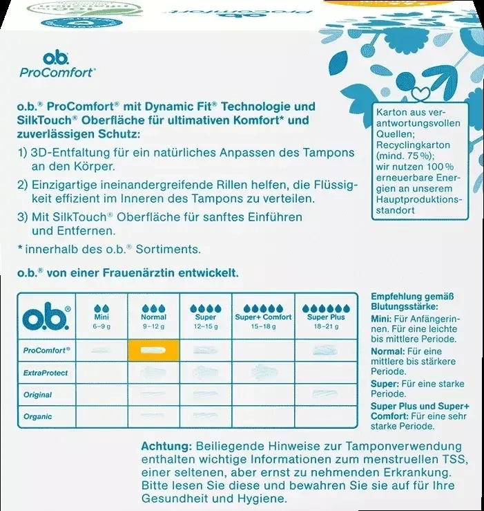 o.b. ProComfort Normal Tampons (64 Stk.)