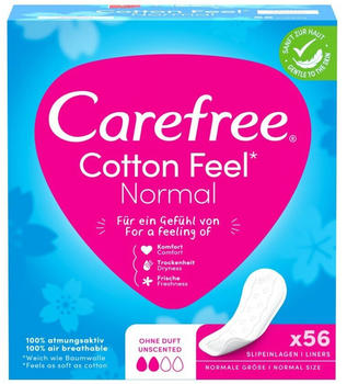 Carefree Cotton Feel Normal Slipeinlagen ohne Duft (5 x 56 Stk.)