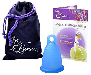 Me Luna Menstruationstasse Classic - Ring - Blau - Größe L