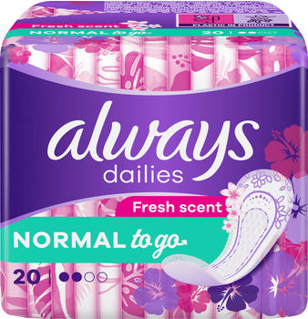 Always Slipeinlagen Normal to go mit Frischeduft (20 Stk.)
