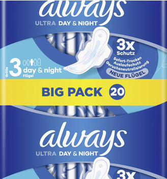 Always Ultra Day & Night Binden mit Flügeln Big Pack (20 Stk.)