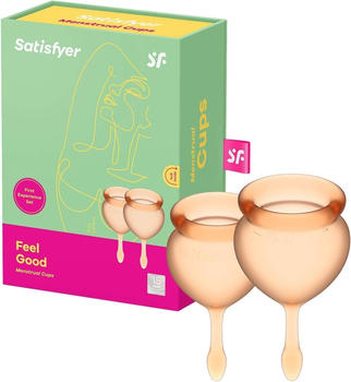Satisfyer Feel Good Menstrual Cup (15 + 20 ml) orange