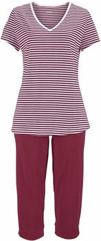 H.I.S Jeans Capri-Pyjama (444920) bordeaux/striped